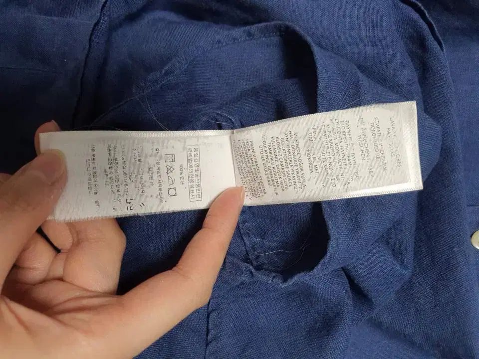 105)POLO RALPH LAUREN (ポロラルフローレン) リネン シャツ ネイビー