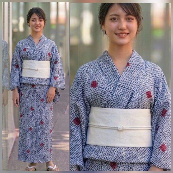 有松鳴海絞り】 絞り浴衣 高級浴衣 総絞り 鹿の子絞り 綿 ハイブリッド