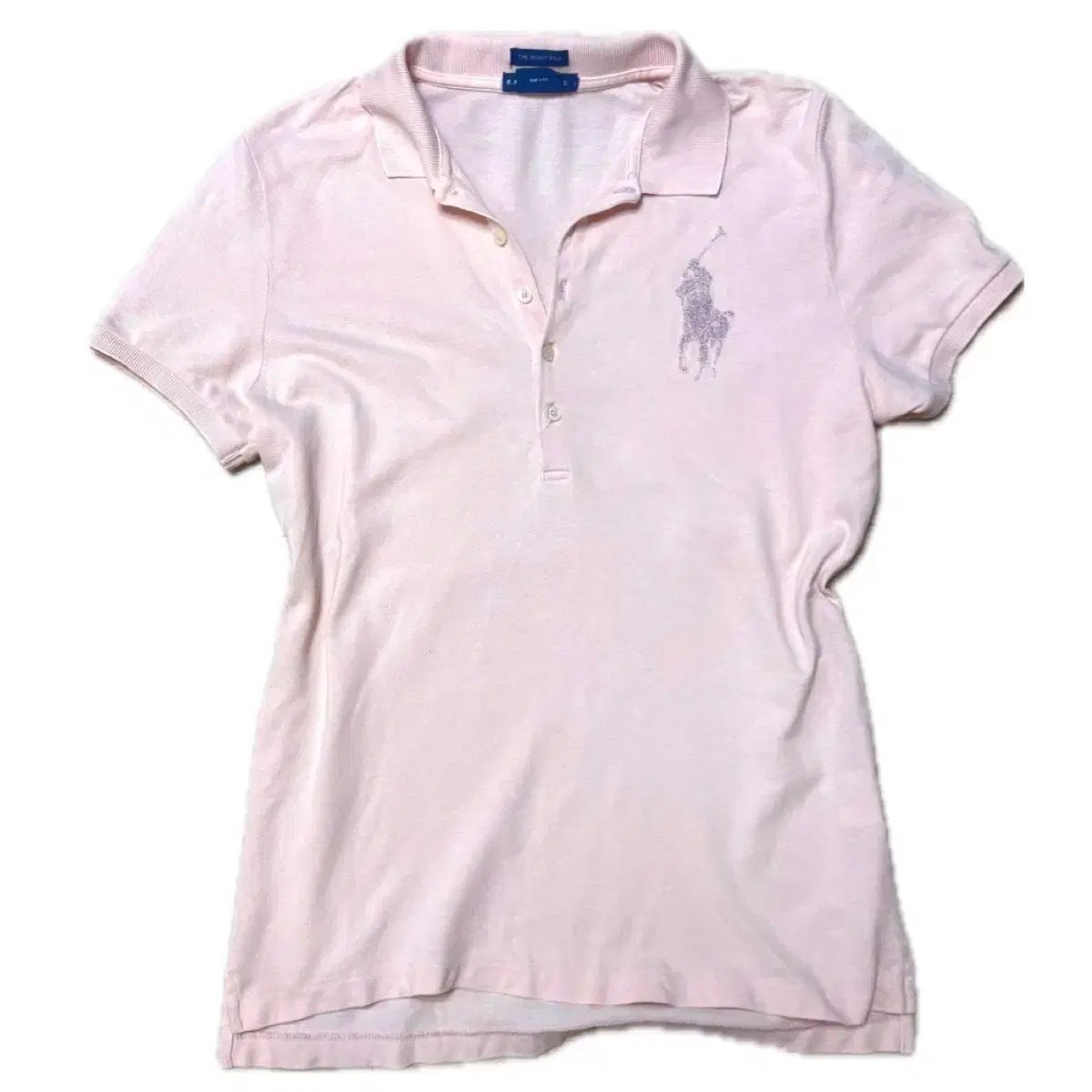POLO RALPH LAUREN ポロラルフローレン ビックポニー ライトピンク キュービック 半袖 カラーTシャツ