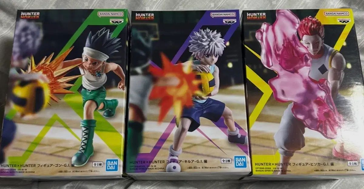 未開封 HUNTER×HUNTER グリードアイランド フィギュア 3種 まとめ ゴン=ゴン(GON) キルア=キルア(KIRUA) ヒソカ=ヒソカ=モロウ
