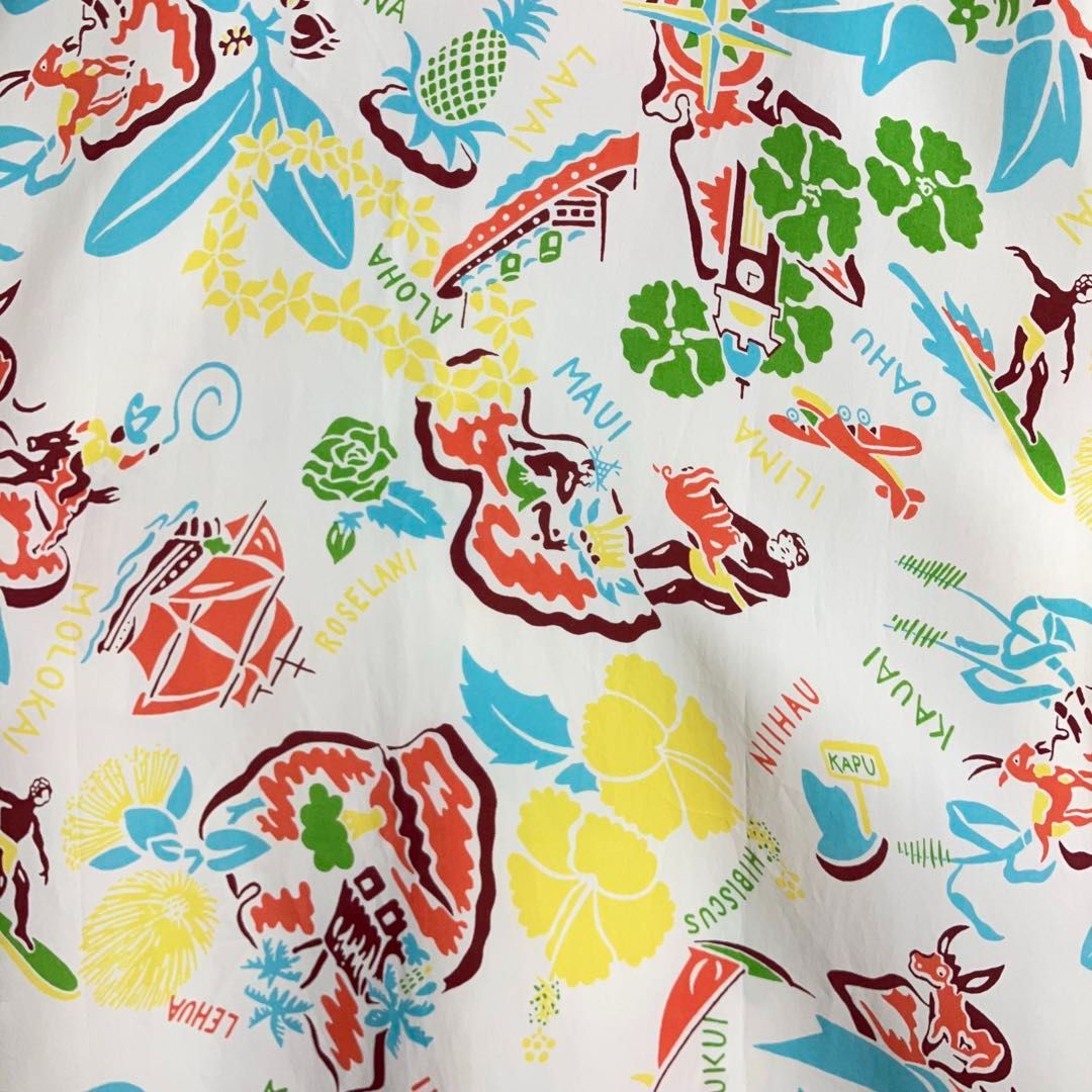 極美品】SUNSURF アロハシャツ 半袖 開襟 サーフ ハワイ 白 XL - メルカリ