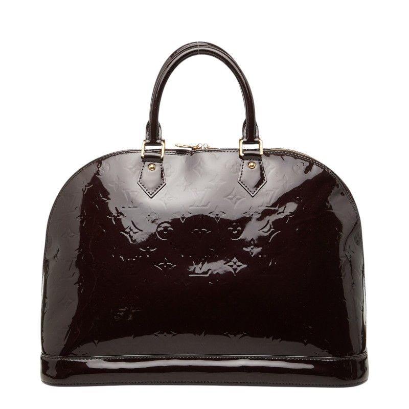 ルイ ヴィトン モノグラム ヴェルニ アルマGM ハンドバッグ M93595 アマラント パープル パテントレザー レディース LOUIS VUITTON【1-0280396】