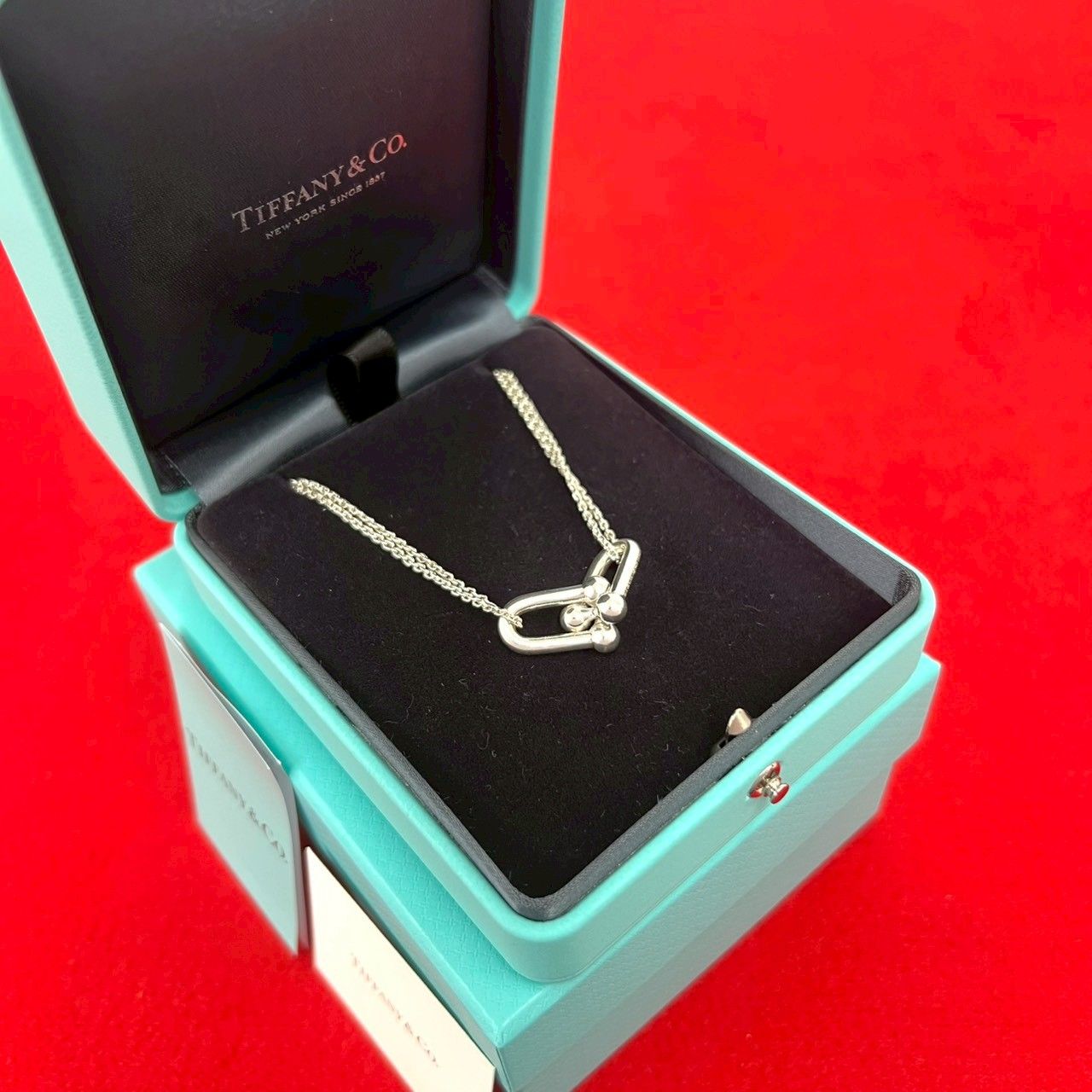 極 美品 箱付き TIFFANY&Co. ティファニー ハードウェア ダブルリンク