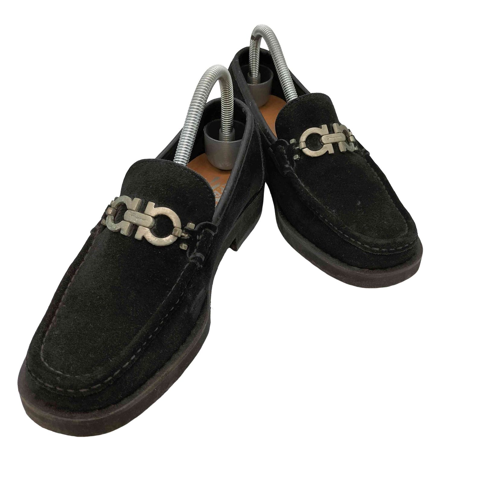 中古】フェランテ FERRANTE スエード ローファー ネイビー【サイズ6