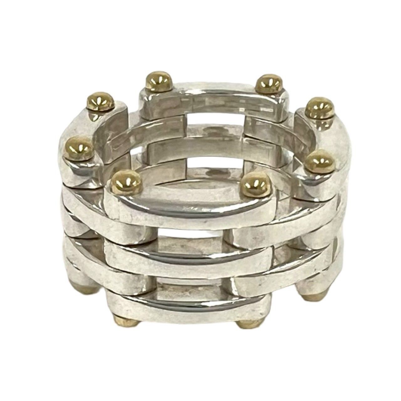 極 美品 TIFFANY&Co. ティファニー ゲート リング シルバー925 K18