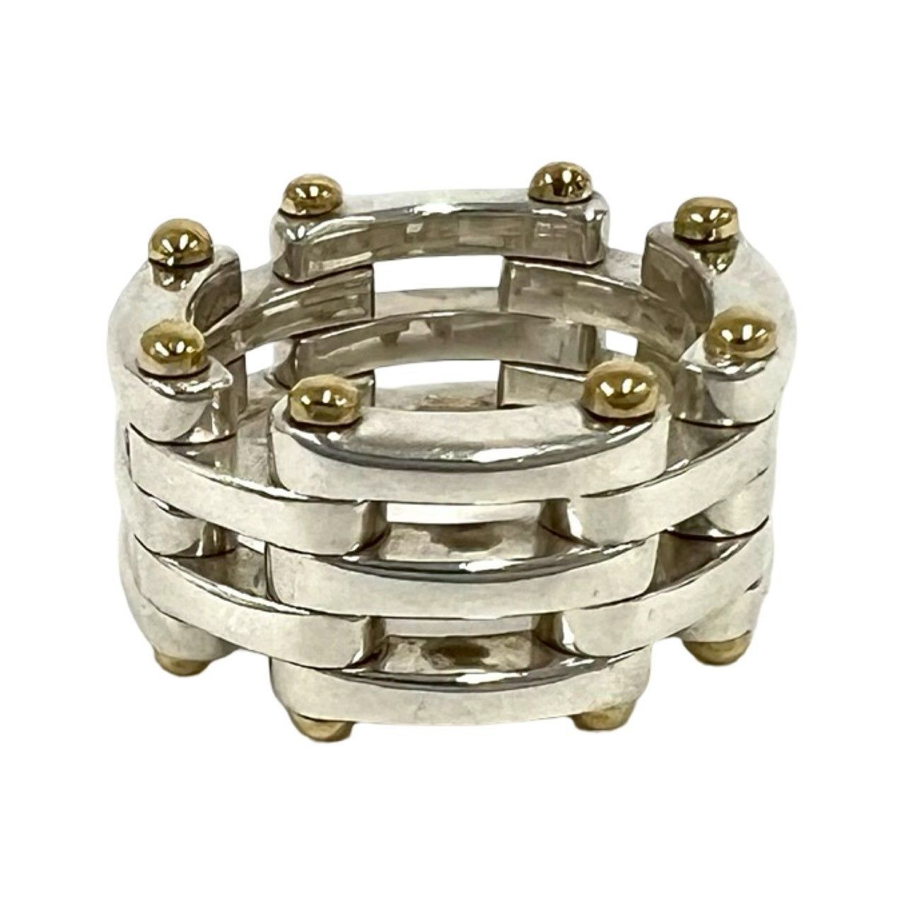 極 美品 TIFFANY&Co. ティファニー ゲート リング シルバー925 K18