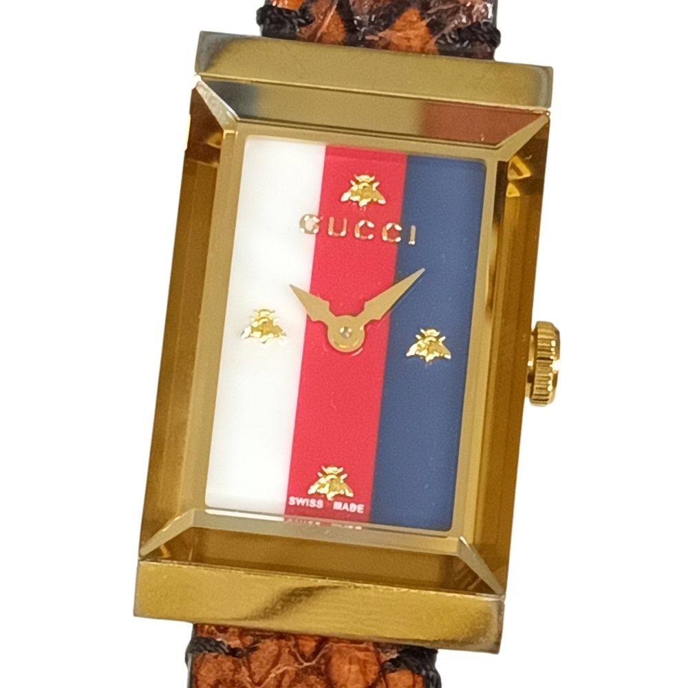 GUCCI グッチ 147.4 Gフレーム シェリーライン クォーツ レディース 腕時計 正規品 / C1199