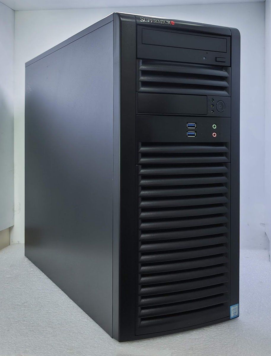 ★[Win11 Pro] 32コア Platinum搭載 高速 タワー型WS SuperMicro CSE732 (Xeon Platinum 8153 2.0GHz*2/64GB/SSD 512GB+2TB/Quadro P400)