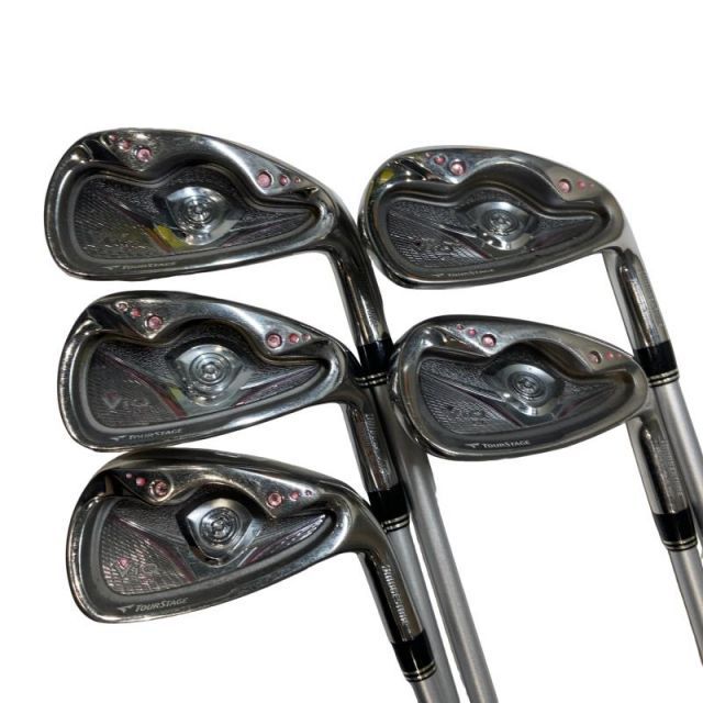 【中古】 ブリヂストン TOURSTAGE ViQ CL(2010) 5S (クリスタルピンク) アイアンセット IR VT-40i (フレックスA) レディース 女性用 右利き 右用 Cランク ゴルフクラブ