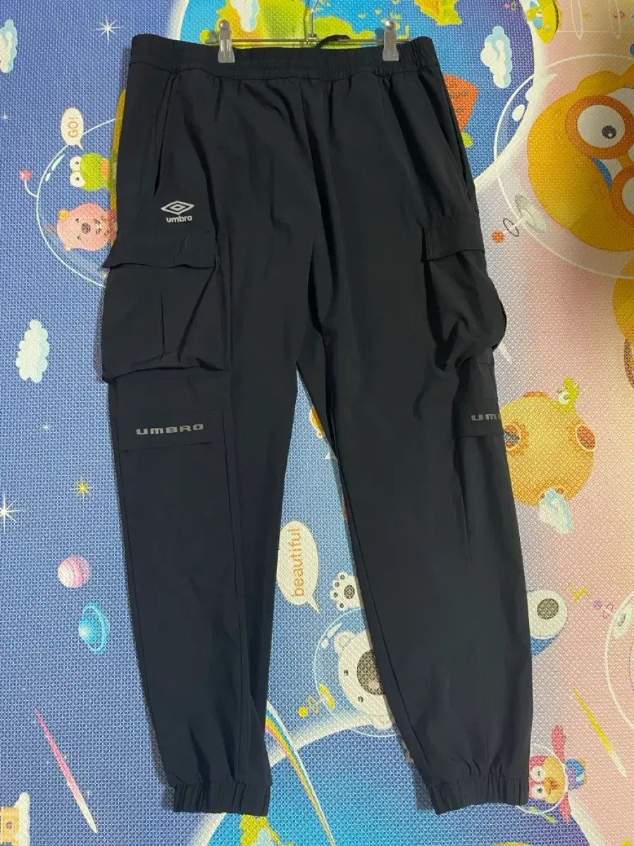 アンブロ ウーブン カーゴ ジョガーパンツ 接触冷感 ストレッチ ブラック 2XL