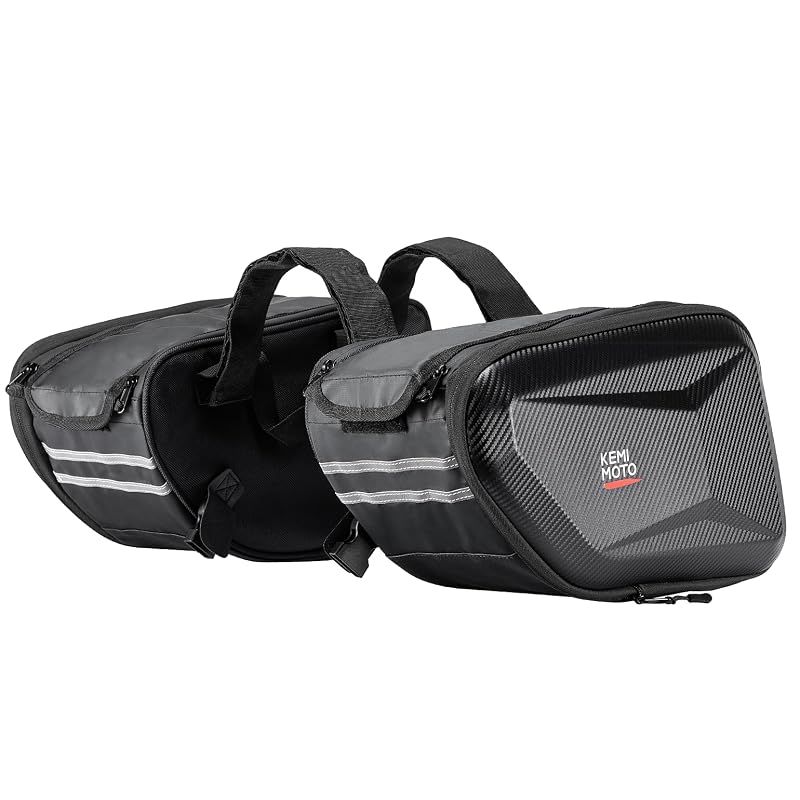 【新品】 KEMIMOTO バイク サイドバッグ バイク バッグ 30L大容量 拡張機能あり 左右セット 汎用 防水 EVA素材 バイク用バッグ オートバイ ブラック適格請求書発行可 KM6719