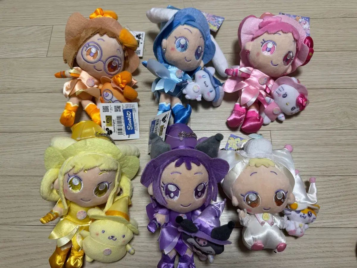 おジャ魔女どれみ(꼬마 마녀 레미) X サンリオ コラボ ぬいぐるみ 6種