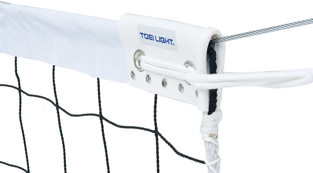 トーエイライト TOEI LIGHT バレーボール 6人制バレーボールネット上部コーナー加工タイプ 新規格・上下白帯付 ブラック 黒 ママさんバレー 中学 高校 バレー バレー用品 バレーネット B2844 -