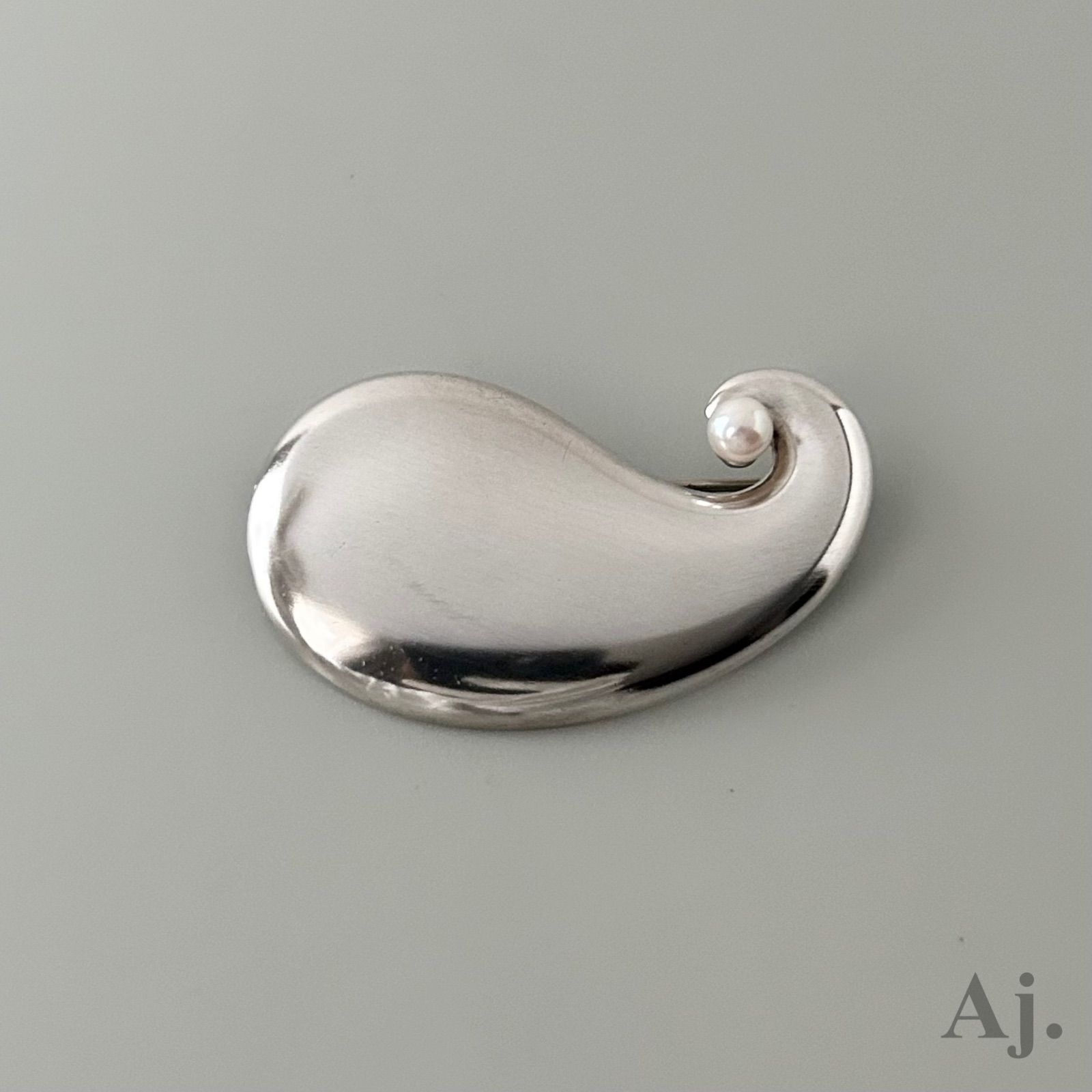 ジョージジェンセン 398 ブローチ パール AG925 Georg Jensen