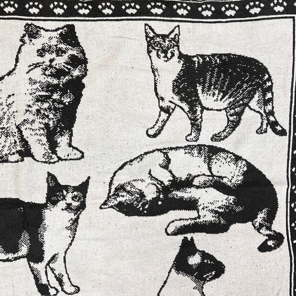 vintageラグ ブランケット マルチカバー タペストリー ネコ キャット