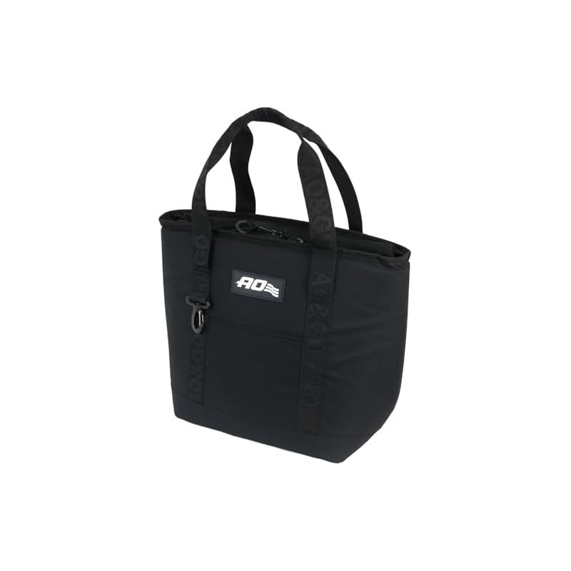 【新品】 【日本正規品】AO Coolers (エーオークーラーズ) キャンバス ソフトクーラートート ブラック 20L 軽量 保冷 クーラーボックス クーラーバッグ 保冷バッグ アウトドア キャンプ ピクニック 買い物 (正規品5年）