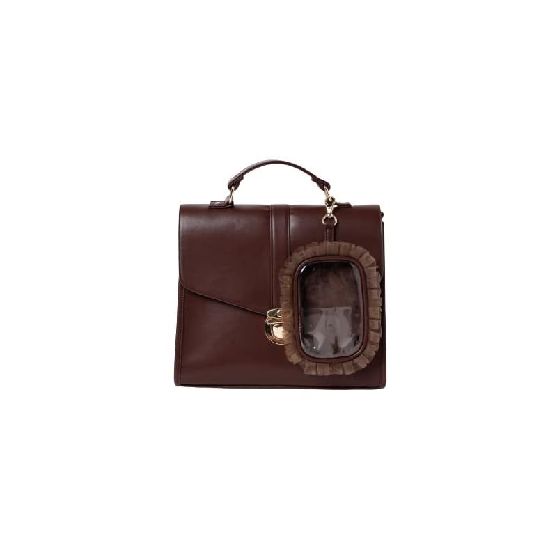 【新品】 [ウィゴー] 2WAY レターフラップ 痛バッグ 痛ショルダー 痛バ BAG 推し活 推し活グッズ イベント ライブ オタ活 クリアバッグ デコバッグ 鞄 お出かけ 普段使い デイリー 韓国 春 夏 秋 冬 レディース F ブラウン