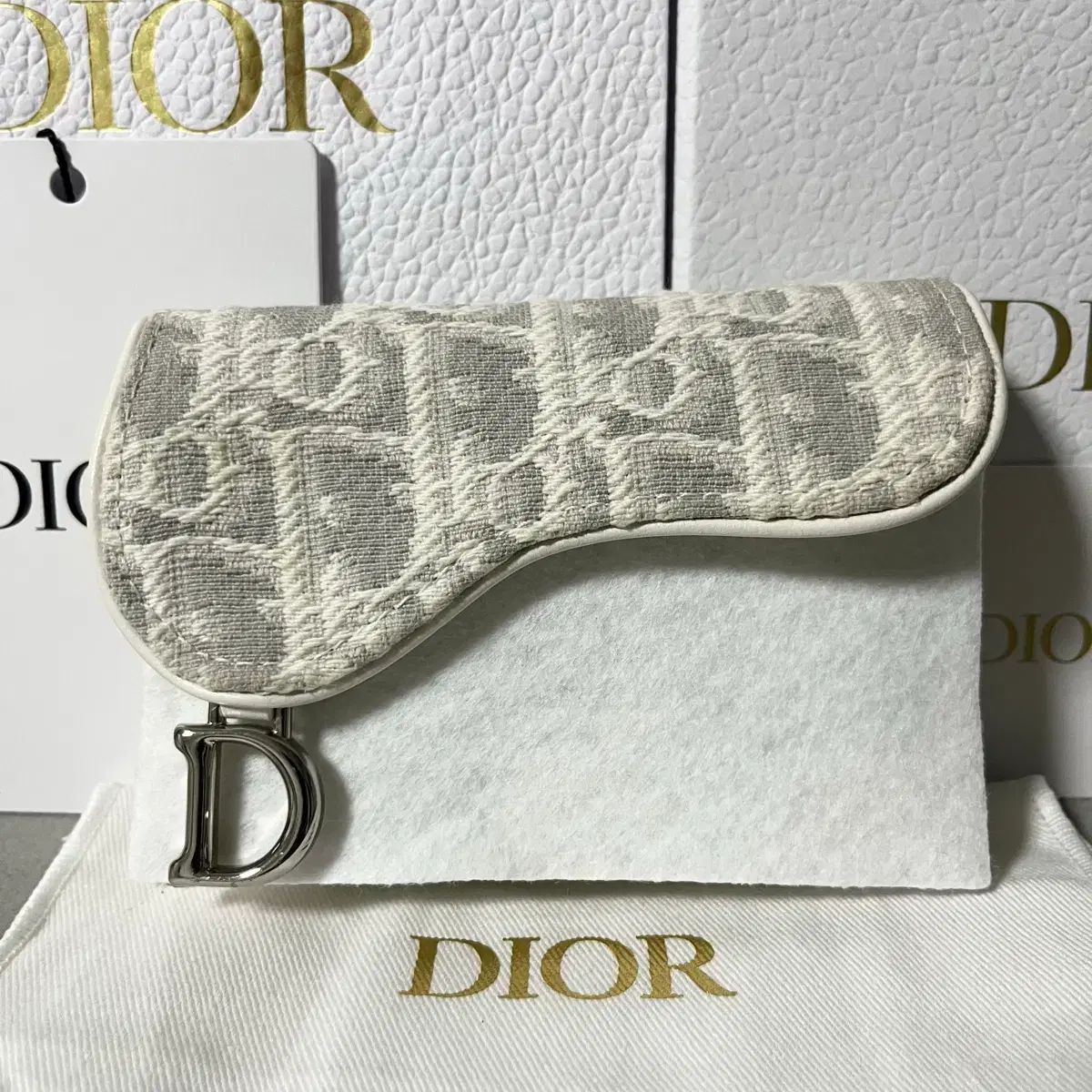 ほぼ新品 Dior オブリーク サドル カードウォレット