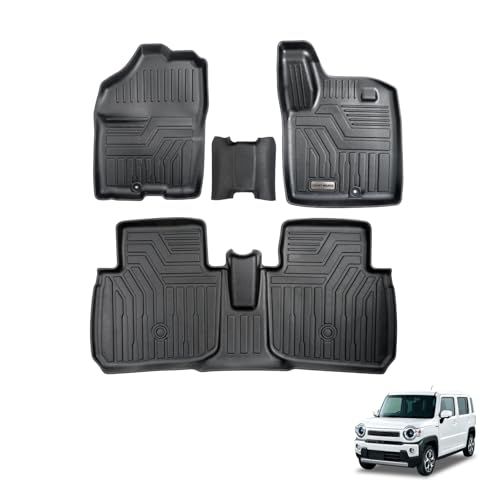 N◆[自動車整備士監修] クラフトワークス ハスラー フロアマット 車 防水 [丸洗い可能] [ピッタリフィット] 3D マット 車種専用 1・2列目 内装 アクセサリー CRAFT WORKS MR52S/MR92S 【A】