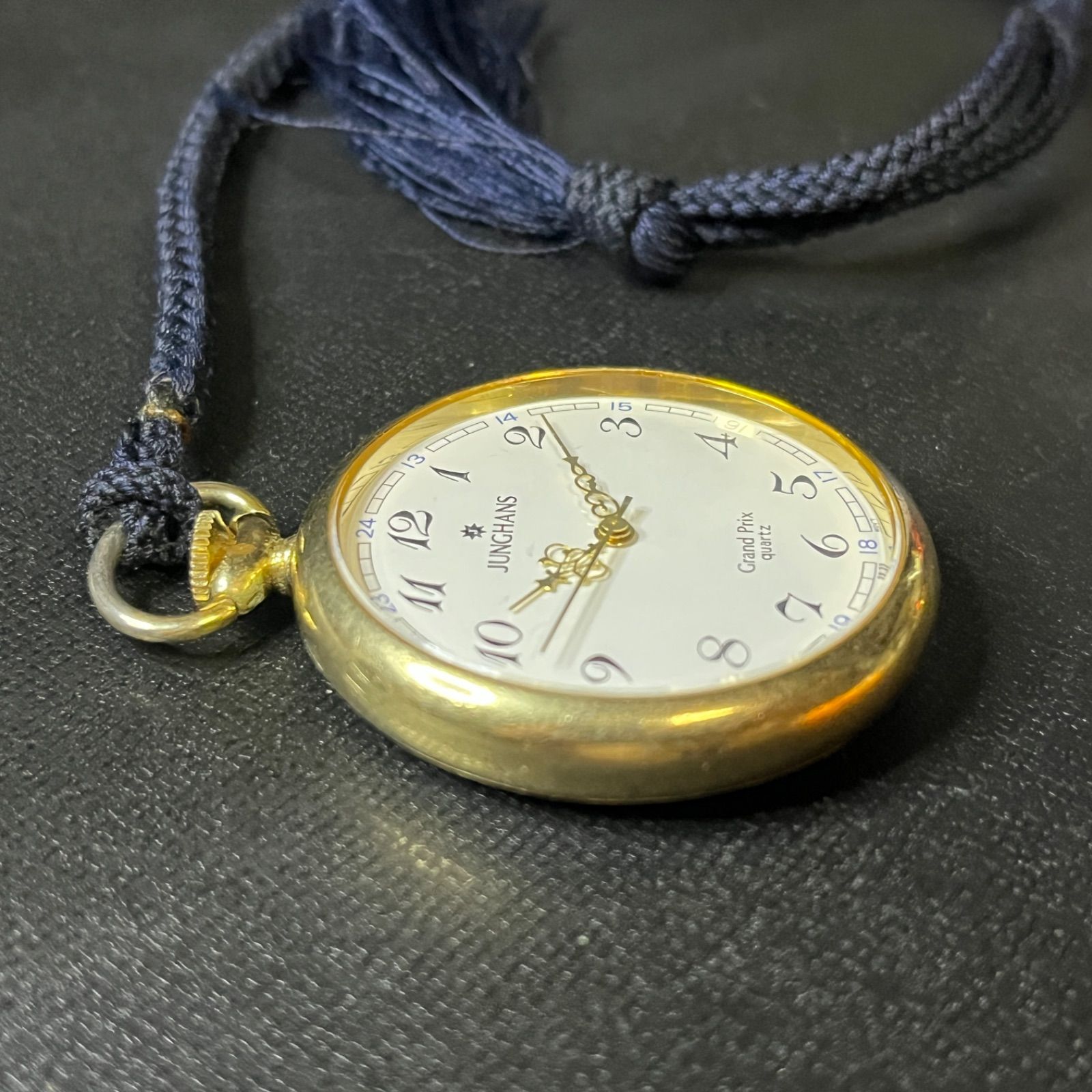 稼働品】 JUNGHANS Grand Prix quartz 懐中時計 電池交換済み 動作確認