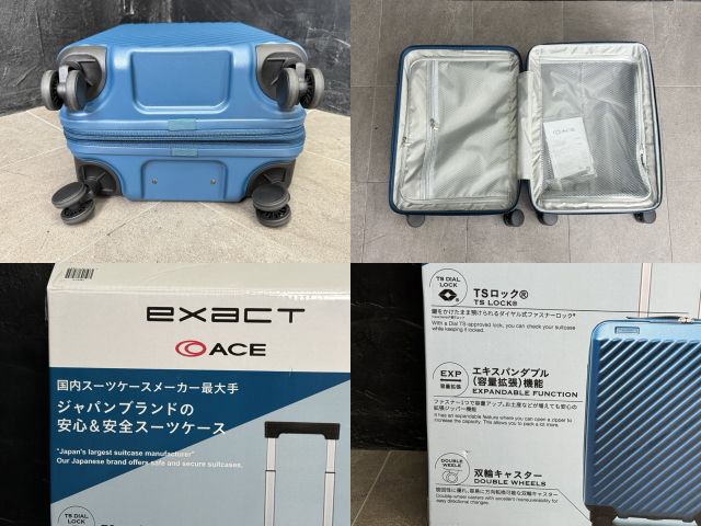 未使用品 ACE EXACT スーツケース キャリーケース ブルー エース