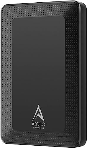 AIOLO INNOVATION 外付けHDD 1TB 保証3年 超薄型 2.5インチ USB3.2対応 ポータブルハードディスク テレビ録画/PC/Mac/PS4/PS5/XBox対応 A3-1T-BLK-AJ