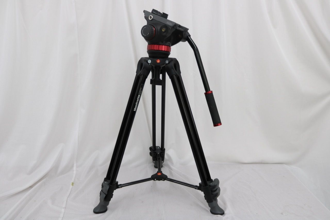 【返品保証】 マンフロット Manfrotto MVT502AM + MVH502A 三脚雲台セット e15539