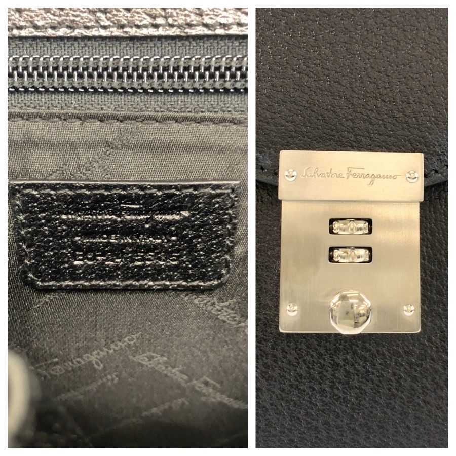美品 Salvatore Ferragamo サルヴァトーレフェラガモ ブラック 黒