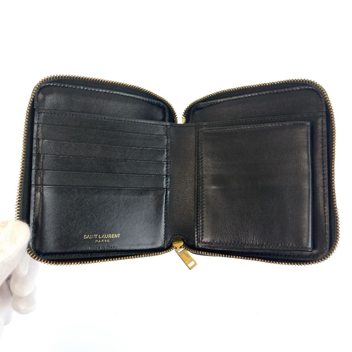 美品 SAINT LAURENT PARIS サンローランパリ YSL タイニー ブラック