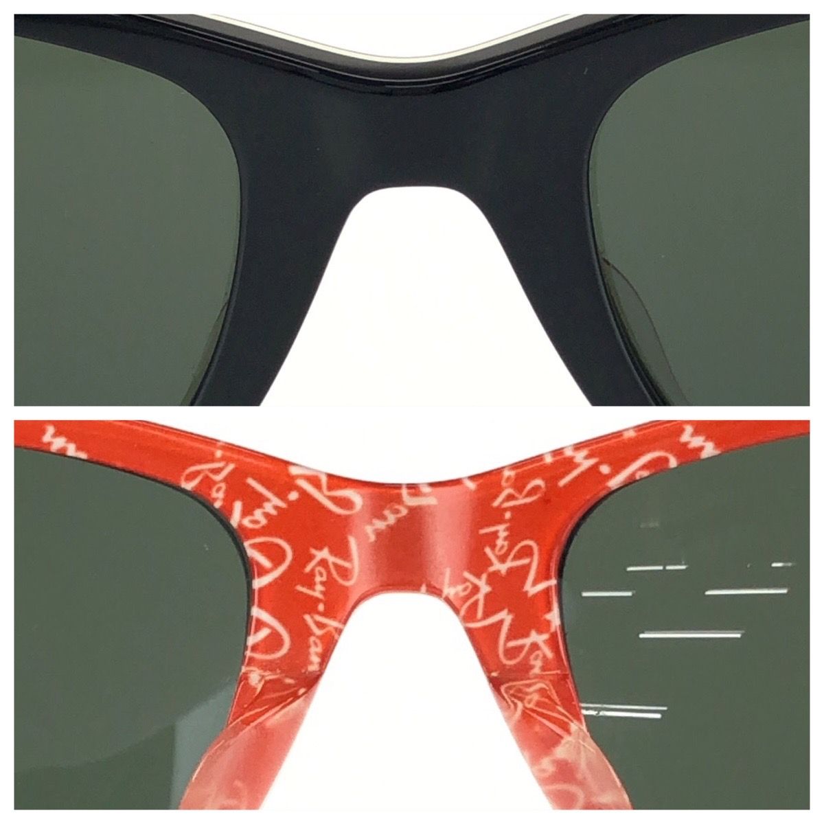 美品 Ray-Ban レイバン ウェイファーラー ブラック レッド シルバー