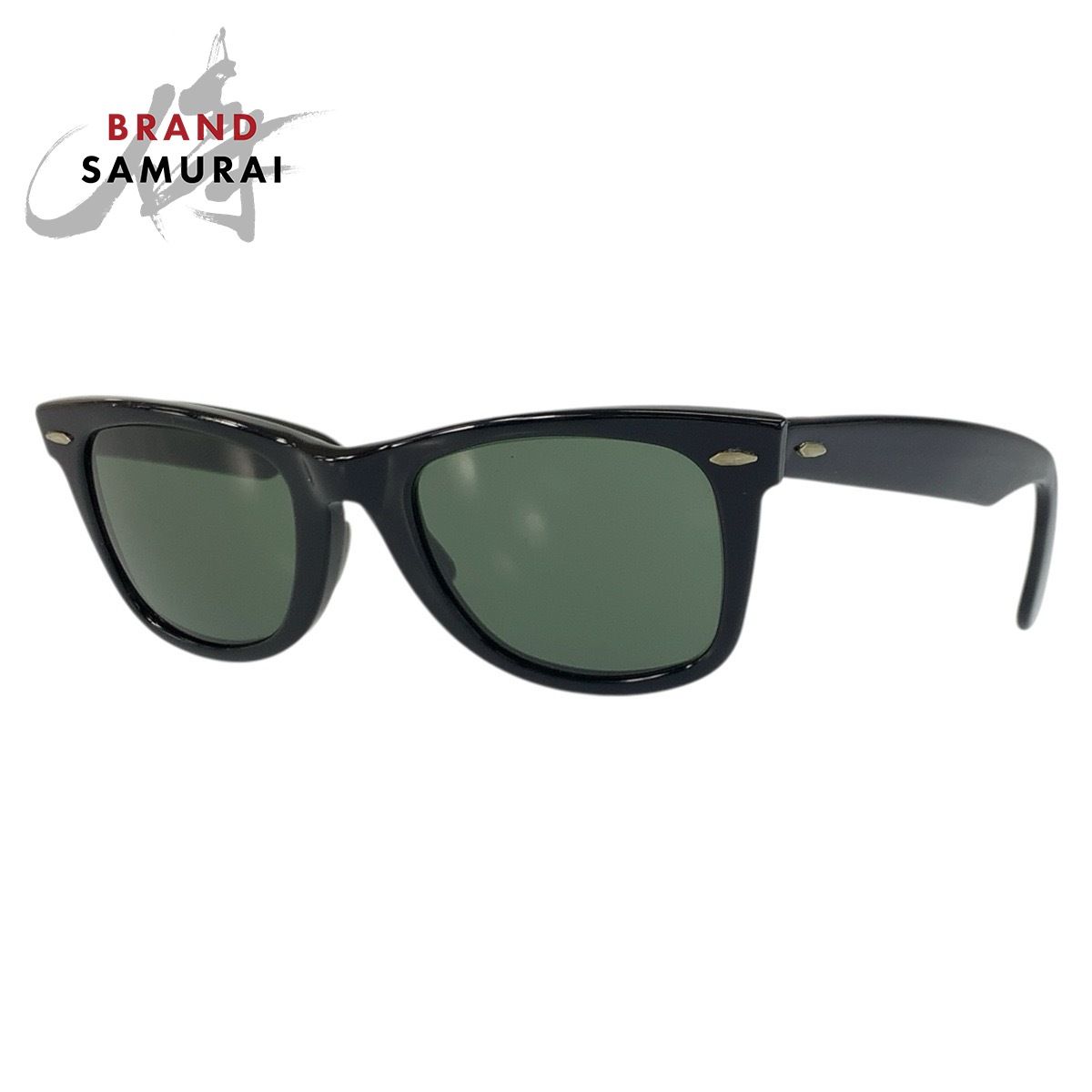 美品 Ray-Ban レイバン ヴィンテージ B&L ウェイファーラー ブラック 黒 プラスチック 5022 サングラス ウェリントン メンズ 603458 【中古】 美品 Ray-Ban レイバン ヴィンテージ B&L ウェイファーラー ブラック