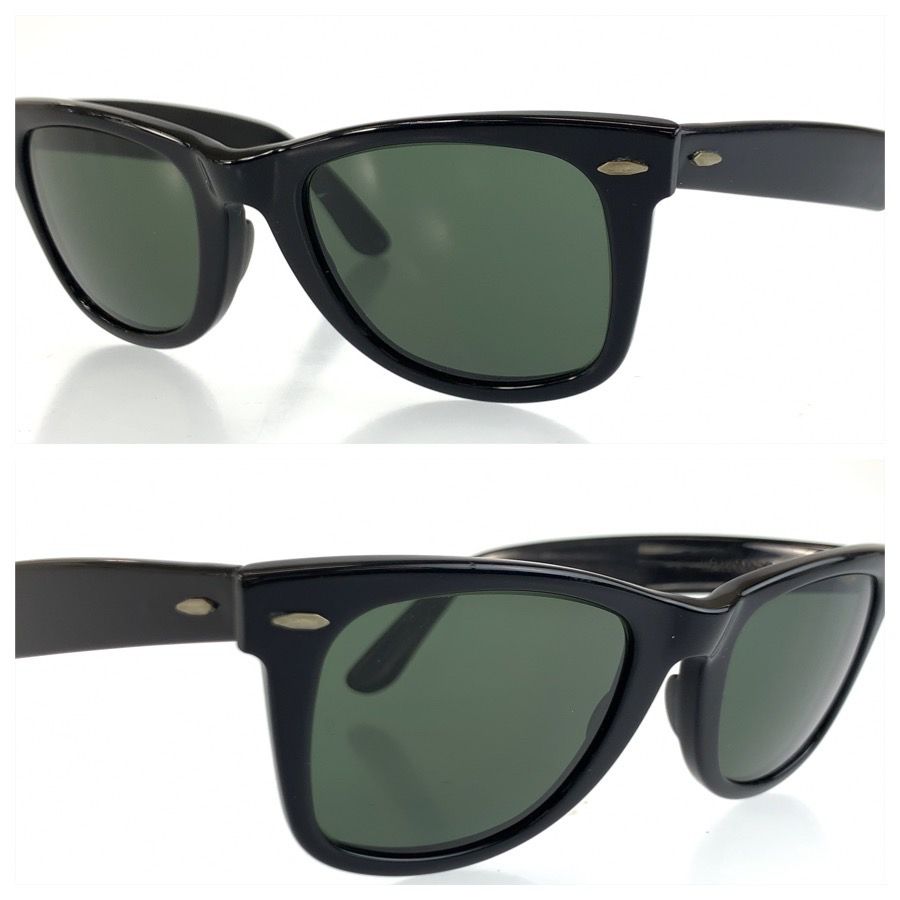 美品 Ray-Ban レイバン ヴィンテージ B&L ウェイファーラー ブラック 黒 プラスチック 5022 サングラス ウェリントン メンズ 603458 【中古】 美品 Ray-Ban レイバン ヴィンテージ B&L ウェイファーラー ブラック