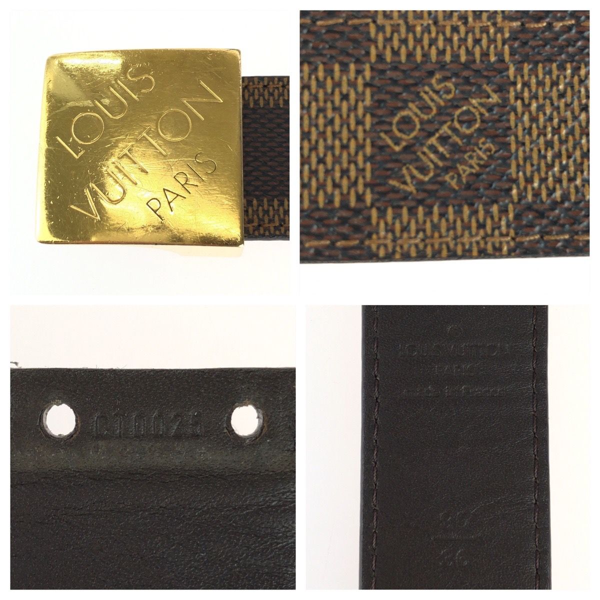 LOUIS VUITTON ルイヴィトン ダミエ サンチュール キャレ 90cm/36inc