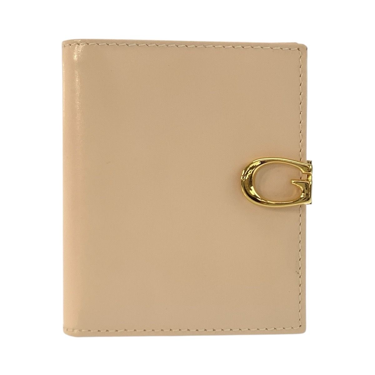 美品 GUCCI グッチ Gロゴ ベージュ ゴールド金具 レザー 035 2149 1848