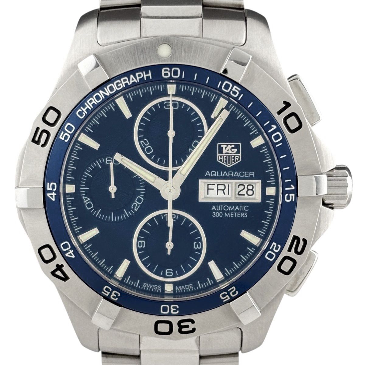 タグホイヤー TAG HEUER アクアレーサー CAF2012 腕時計 SS 自動巻き ブルー系 メンズ 【中古】