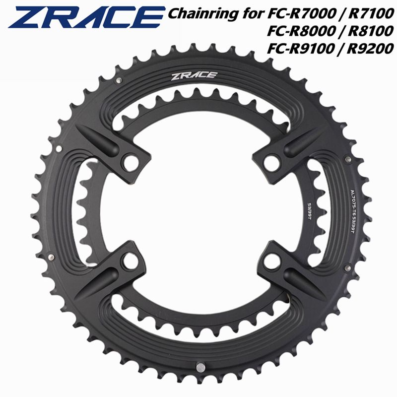 R9100/R8000/R7000対応チェーンリング ZRACE FC-R9100/R8000/R7000 用 非対称ロードチェーンリング 50-34T/52