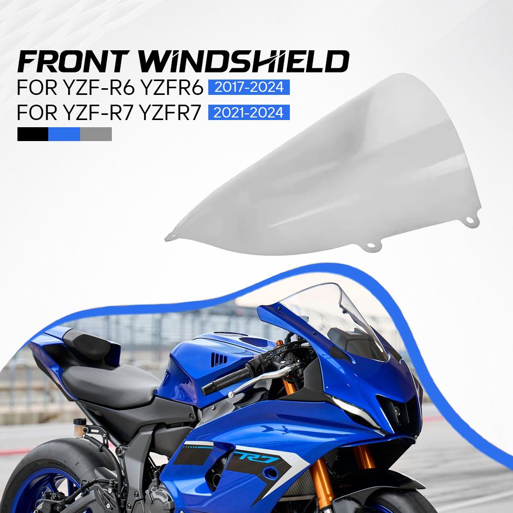 ヤマハ YZF-R6/R7 用 フロントウィンドシールド 2017-2024