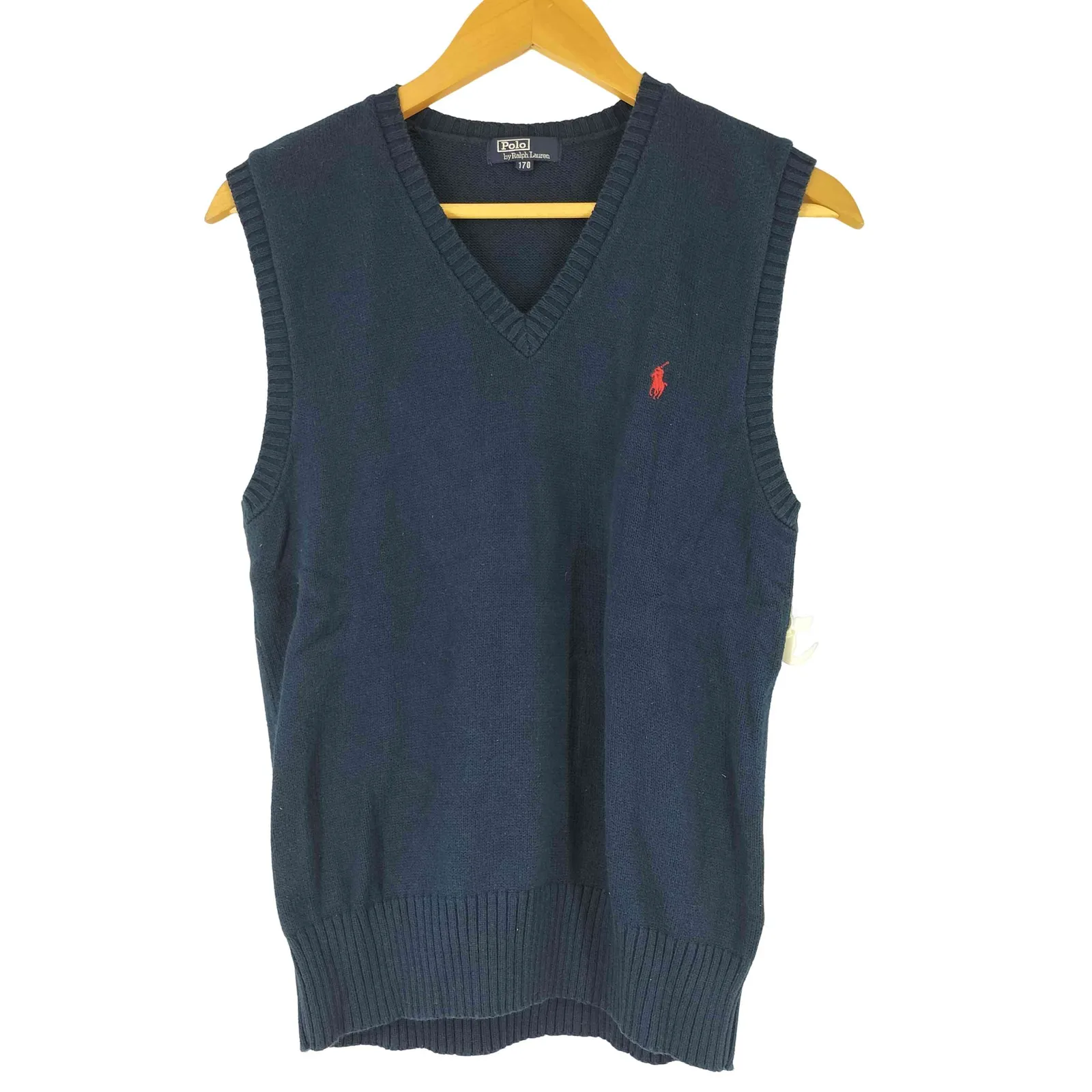 【美品】ラルフローレン POLO GOLF ポニー刺繍 ウール ベスト L ポロバイラルフローレン Polo by RALPH LAUREN スモールポニー刺繍
