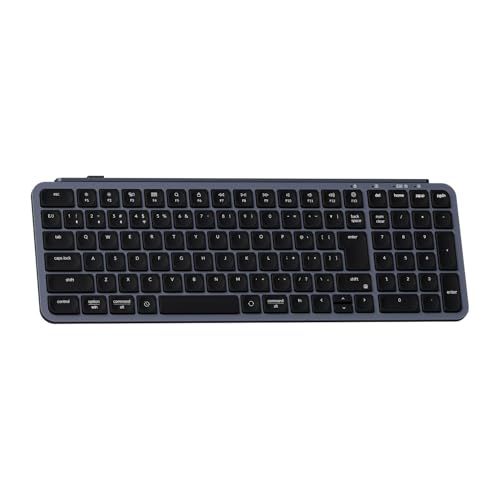 「国内正規品」Keychron B2 Pro Bluetooth/2.4Gキーボード JISレイアウト Mac/Win/Linux スペースグレー | 超薄型96% かな印字なし ワイヤレスキーボード テンキー付き 1000Hz ZMK Launcher対応