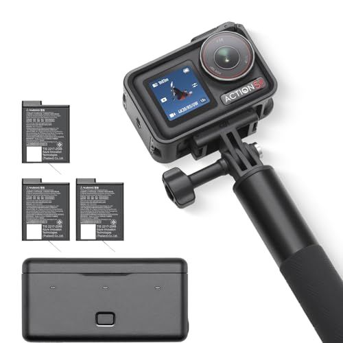 DJI Osmo Action 5 Pro アドベンチャーコンボ アクションカメラ4K 1/1.3インチセンサー付き 12時間の長時間駆動バッテリー（3個） 手ブレ補正 デュアルOLEDタッチ画面 防水 旅行 vlog カメラ ウェアラブルカメラ 動画撮影用カ