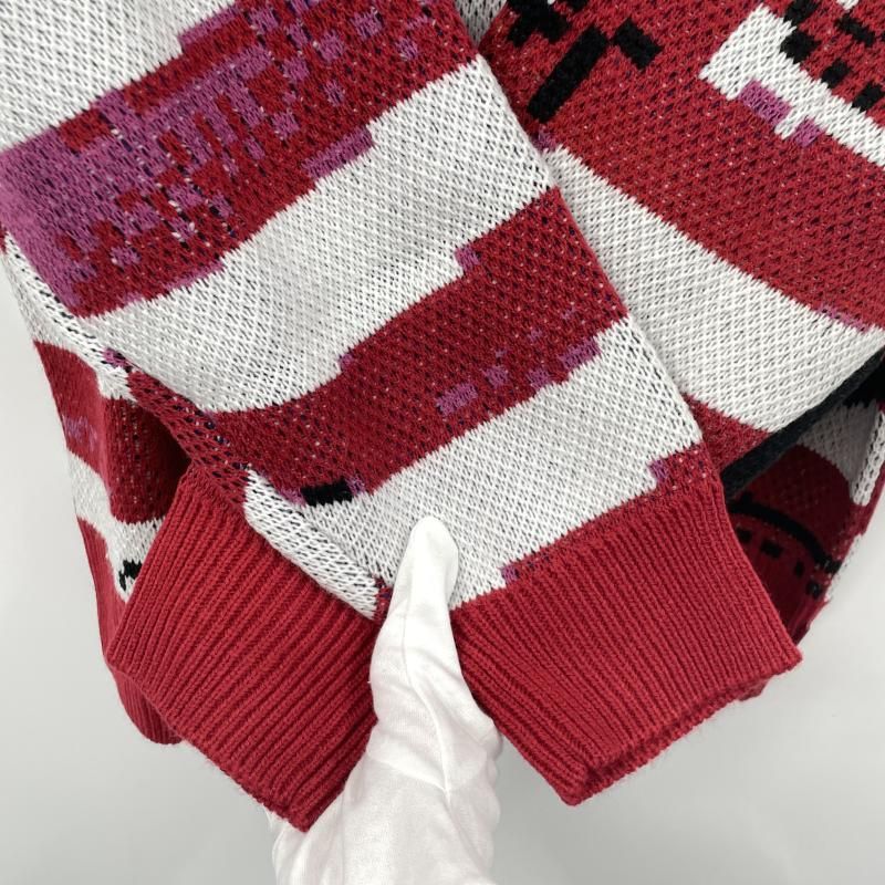 中古】Supreme Digital Flag Sweater サイズM 総柄 レッド