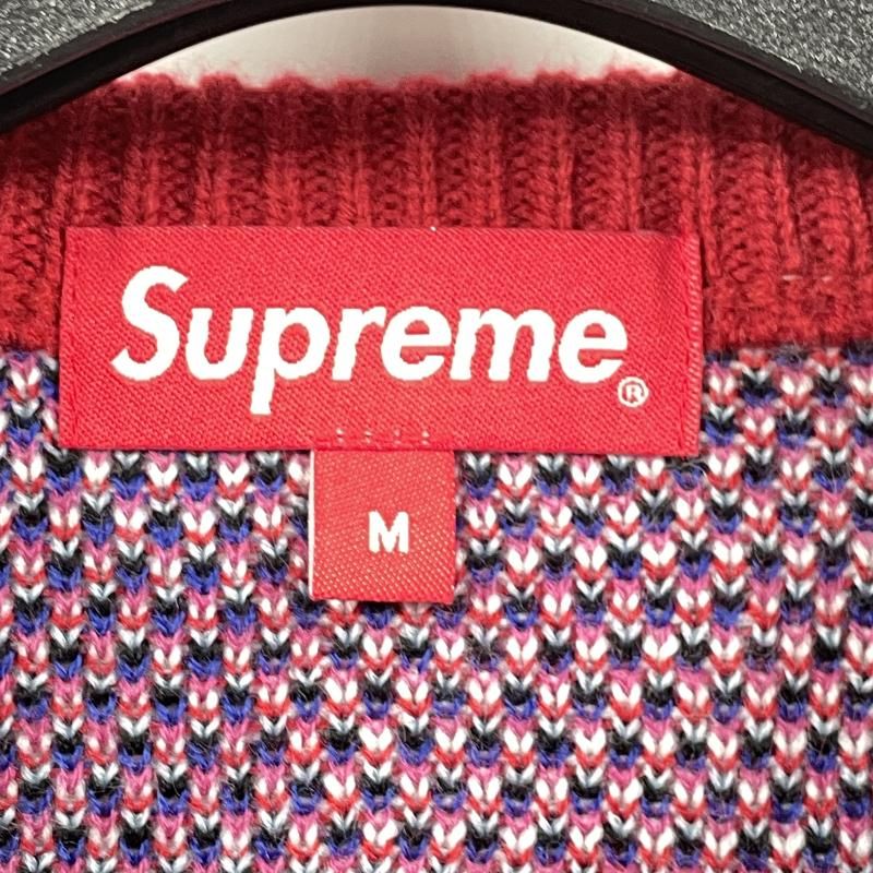 中古】Supreme Digital Flag Sweater サイズM 総柄 レッド