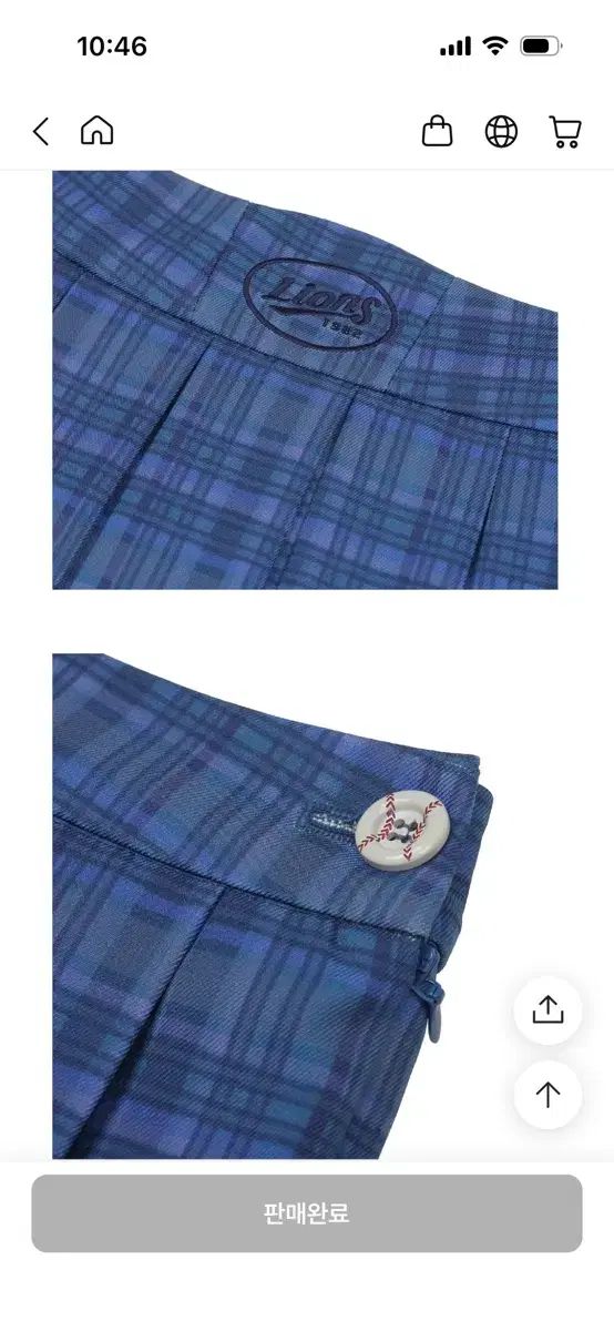 新品)イッセイミヤケ SAMSUNG LIONS プリーツ スカート S/M