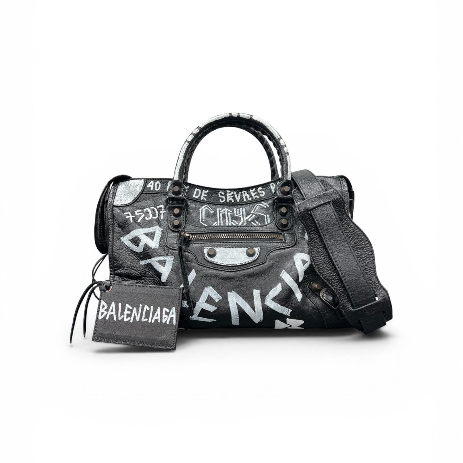 BALENCIAGA 美品 バレンシアガ クラシックシティS グラフィティ 2way 