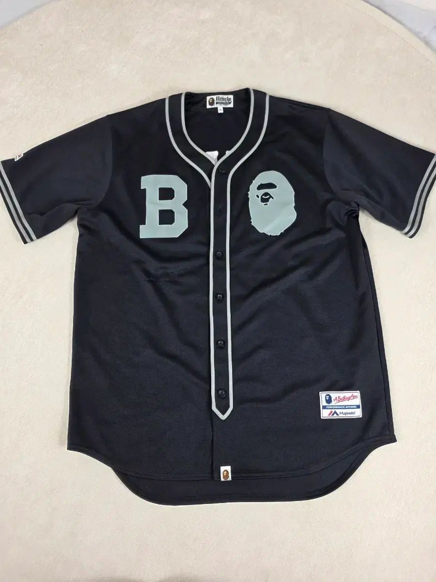 メンズ／ユニセックス A BATHING APE アベイシングエイプ サル ロゴ BAPE 93 ベースボール ジャージ シャツ (XL)