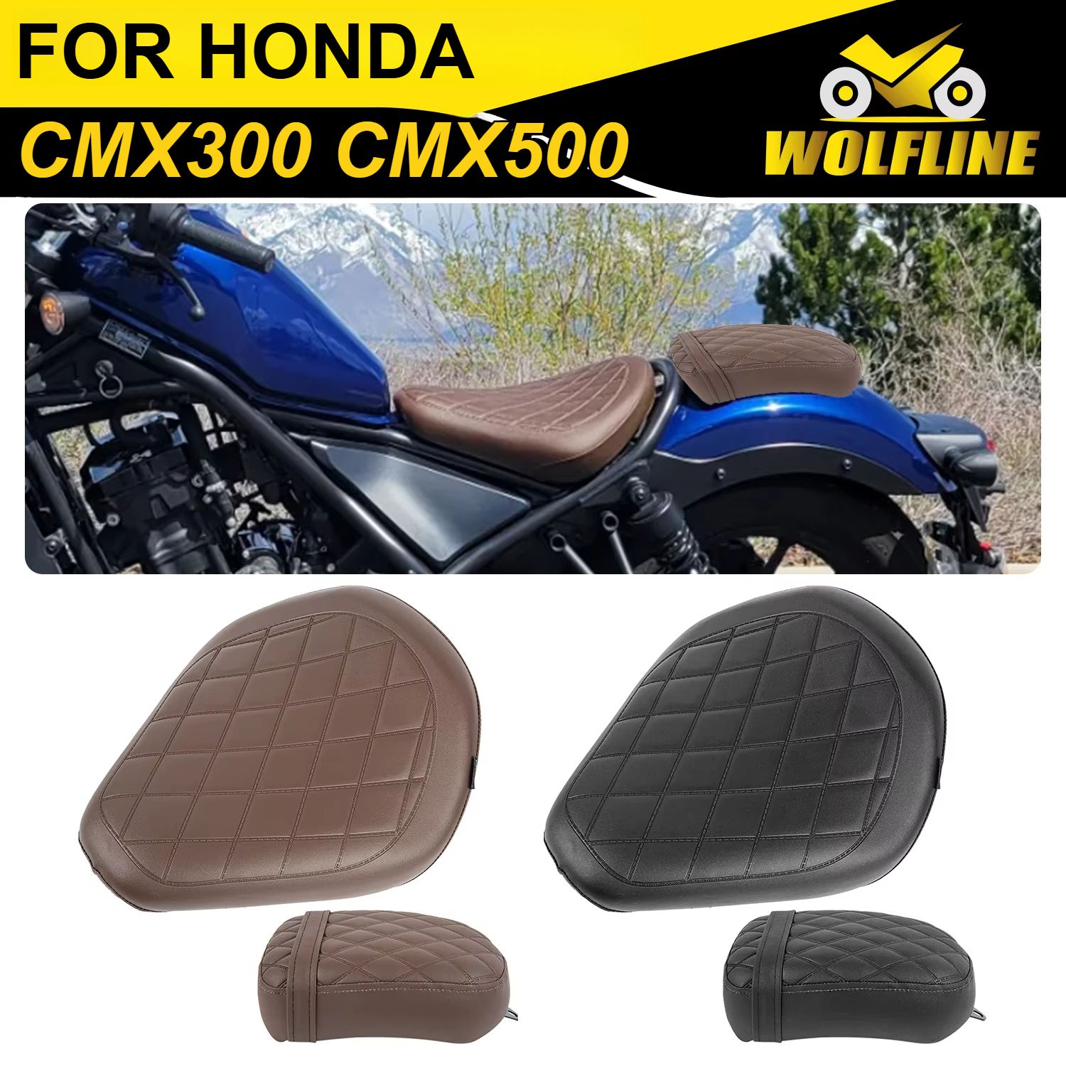 ホンダ CMX500/CMX300 用 ソロシートサドル 2017-2025