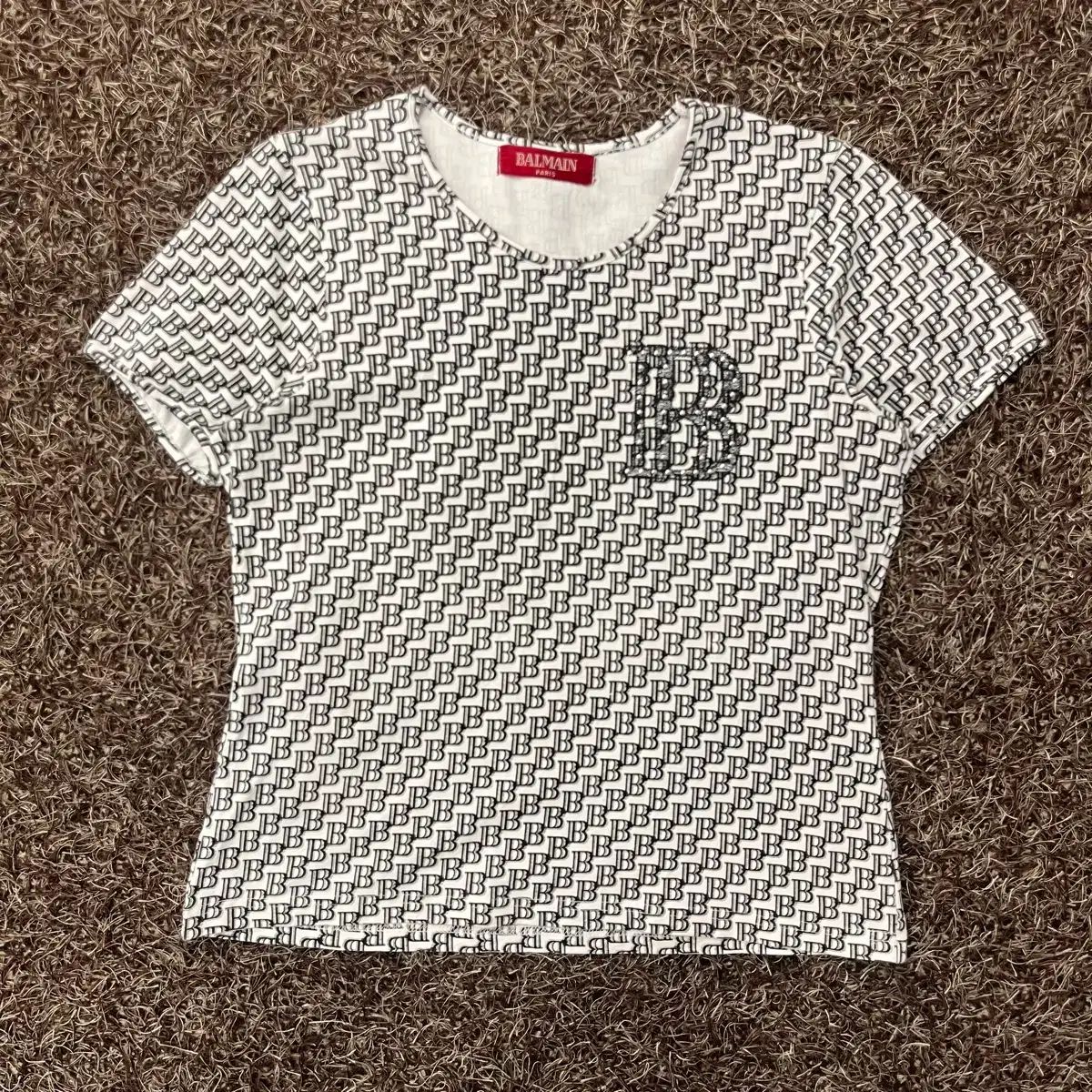 バルマン ジャパン B モノグラム ロゴ プリンティング Tシャツ S