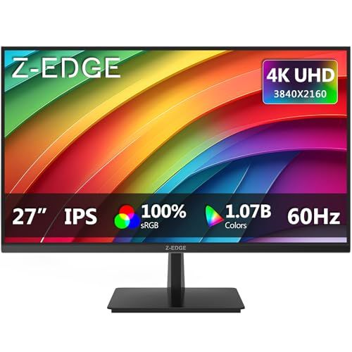 Z Z-Edge(ゼロエッジ) 4K モニター 27型 IPS UHD(3840x2160) HDR10 AMD FreeSync対応 非光沢 超薄型 HDMI DP フリッカーフリー VESA対応 国内2年保証(要登録) U27P4K ブラック