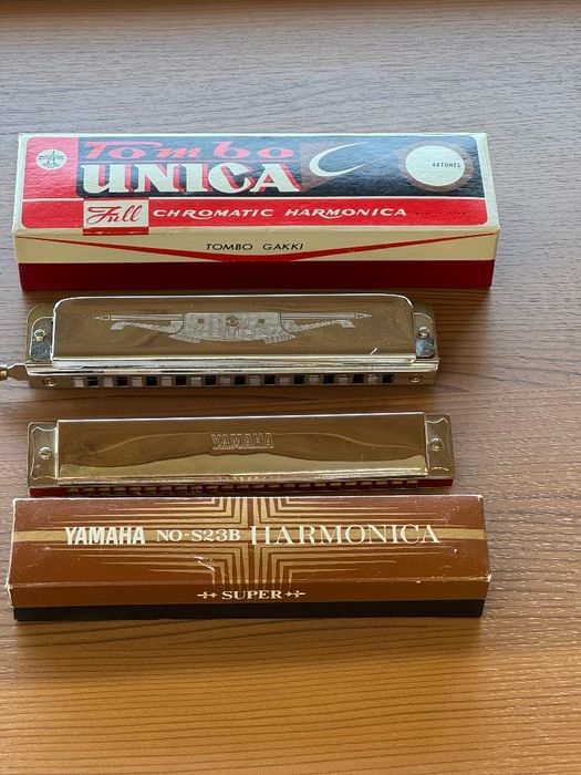 当時物 ハーモニカ まとめ売り 6本 トンボ SWAN UNICA 楽器 箱付き 昭和レトロ トンボ UNICA 44TONES /ヤマハ NO-S23B 二点まとめ売り