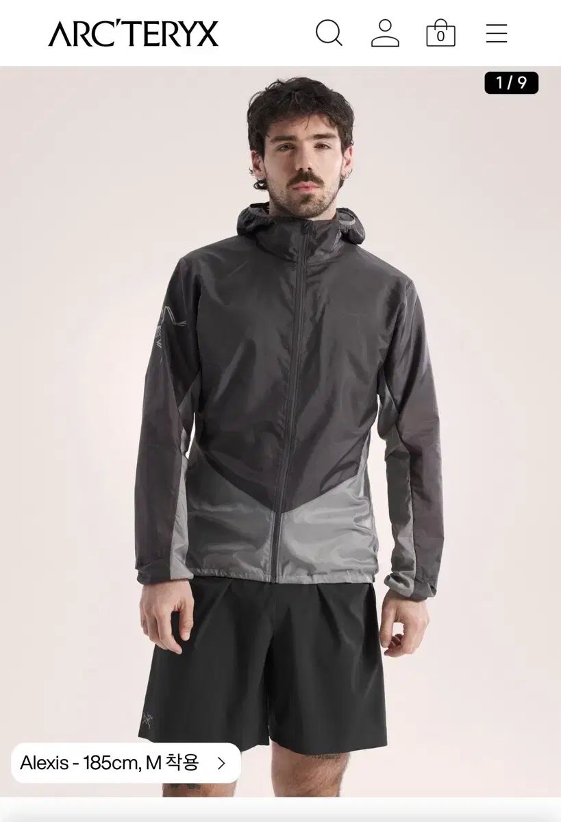 XL 26SS ARC'TERYX アークテリクス ノバン WIND AND WISH シェルフーディ メンズ (CLOUD/VOID)